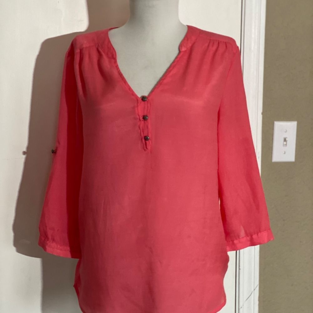 Bit & Bridle Women's Pink Popover Top